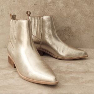 Gold Nina Ankle Boots Frankie4 11 Leather Metallic